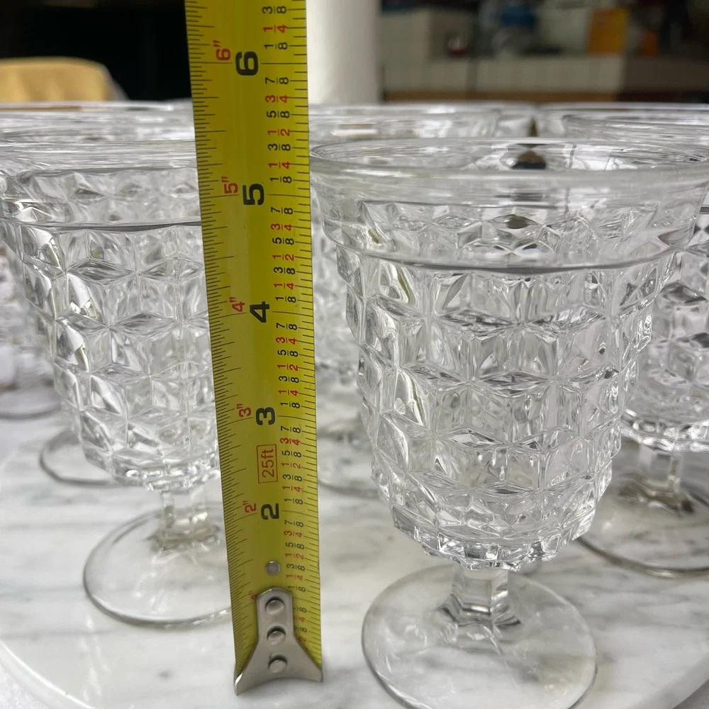 4 Elegant Crystal Glass Goblet Set of 4 vintage Fostoria